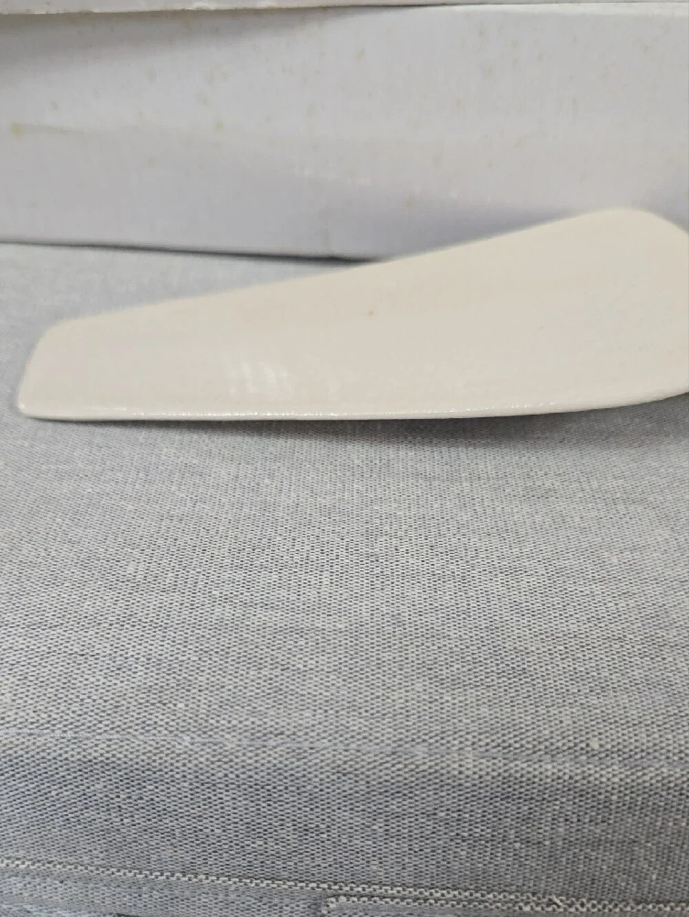 Antique Ceramic Purple Floral Cake Server - White